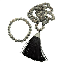 Last inn bildet i Galleri-visningsprogrammet, Stilig sett med kjede og armbånd i trommlet stein