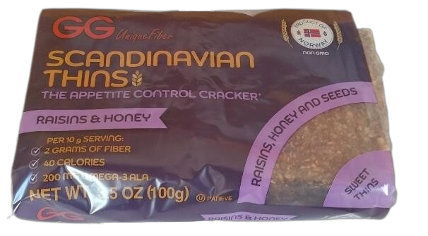 GG SuperFiber Rosin og Honning Knekkebrød